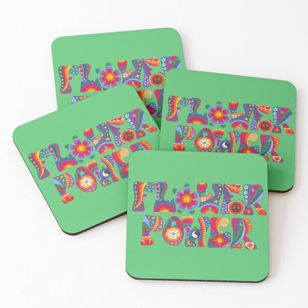 Item preview, Psychedelic Flower Power Art Green– Retro Hippie Rainbow Groovy Peace Design designed and sold by Kellie Espie Art.