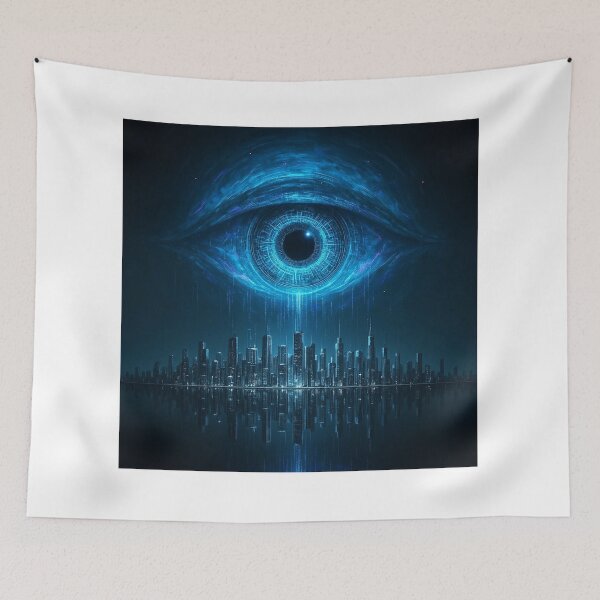 Item preview, Digital Eye Skyline Cyberpunk Surveillance designed and sold by MystArt1.