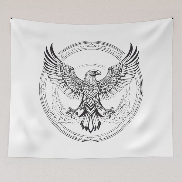 Item preview, Ornamental Eagle Line Art - 6 designed and sold by RELAX STATION.