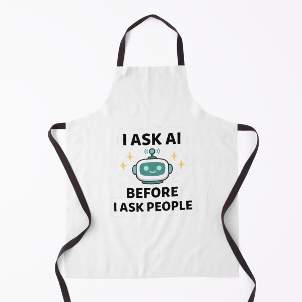 Item preview, I Ask AI Before I Ask People – Funny AI Robot Tech Humor designed and sold by Aura.Creative.