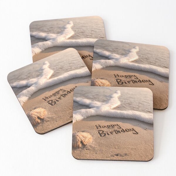 Item preview, Happy Birthday Sand Message With Sea Shell designed and sold by chase-thewave.