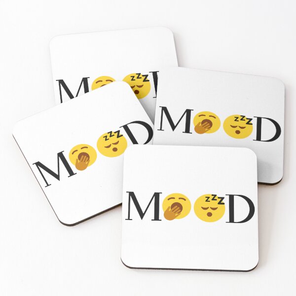 Item preview, MOOD - Yawning & Sleeping Emoji Typography designed and sold by RohiMade.
