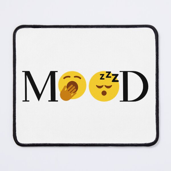 Item preview, MOOD - Yawning & Sleeping Emoji Typography designed and sold by RohiMade.