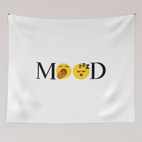 Item preview, MOOD - Yawning & Sleeping Emoji Typography designed and sold by RohiMade.
