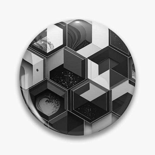 Item preview, Monochrome Hex Grid – Minimal Geometric Structure designed and sold by NizuCaCi.
