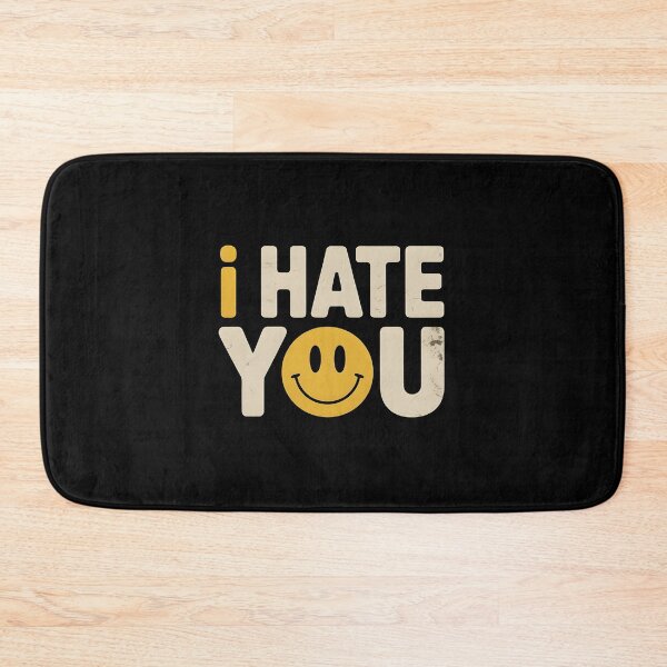 Item preview, Retro Sarcastic Smiley “I Hate You” Funny Vintage Meme Design designed and sold by Lina Caro.