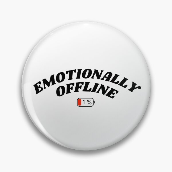 Artikelvorschau, Emotional offline, nur noch 1 % Akku – Lustiges, nachvollziehbares Meme-Design entworfen und verkauft von romelleworks.