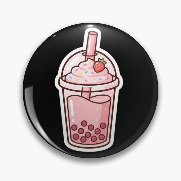 Item preview, Kawaii Strawberry Boba Milk Tea designed and sold by Hikmoi.