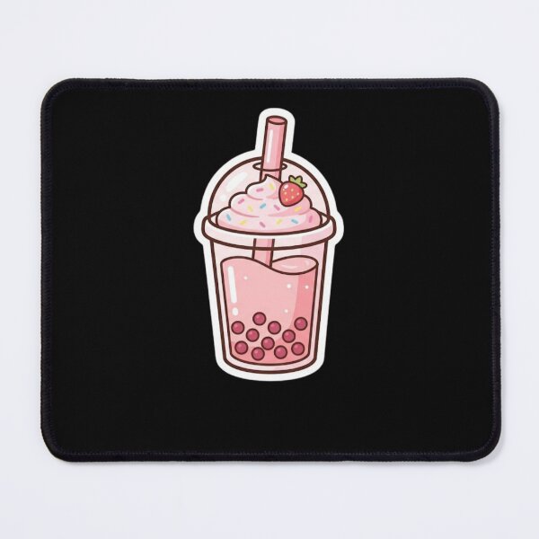 Item preview, Kawaii Strawberry Boba Milk Tea designed and sold by Hikmoi.