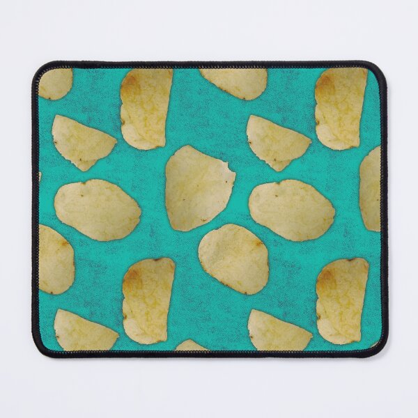 Item preview, Potato Chip seamless pattern on seafoam designed and sold by Paintbrushbetty.