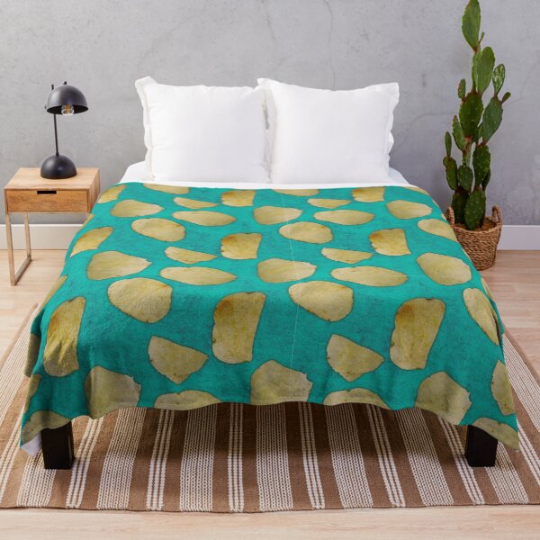 Item preview, Potato Chip seamless pattern on seafoam designed and sold by Paintbrushbetty.