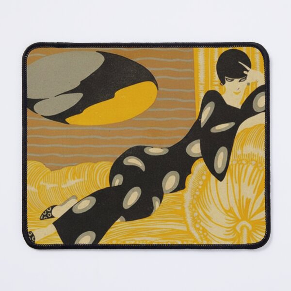 Item preview, Art Deco Fashion Illustration Reclining Flapper Woman Vintage Art Lovers designed and sold by RickE.