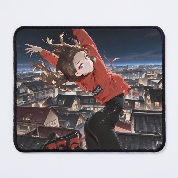 Item preview, Anime Girl - Cute Jump Over the Building designed and sold by PCGWindom.