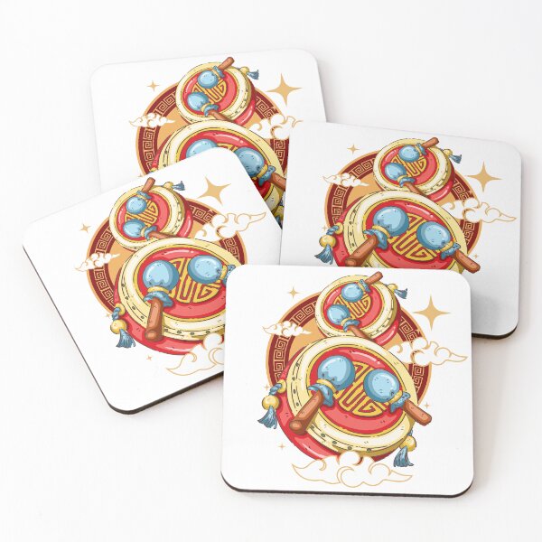 Item preview, Traditional Chinese Pellet Drum Illustration designed and sold by Snice18.