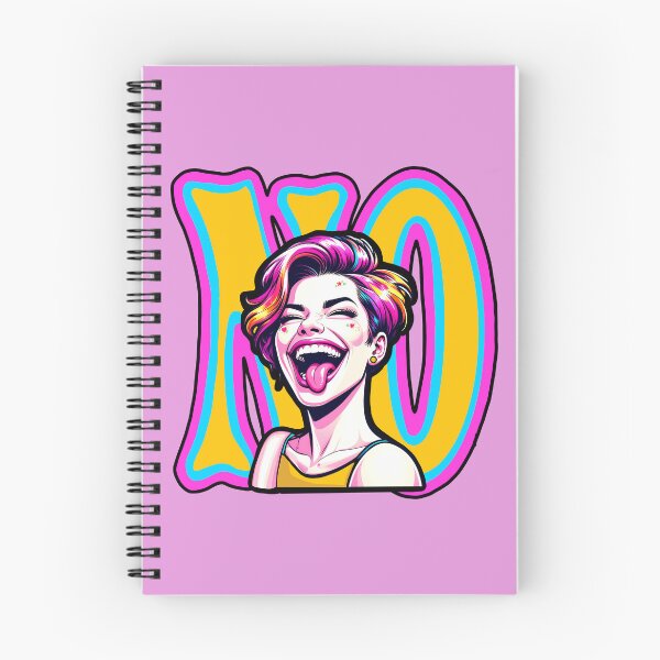Item preview, No Pop Art Sassy Attitude Sarcastic Funny Anime Cartoon Femme Feminist Retro 80s Neon Skater Punk Graphic  designed and sold by pillarofme.