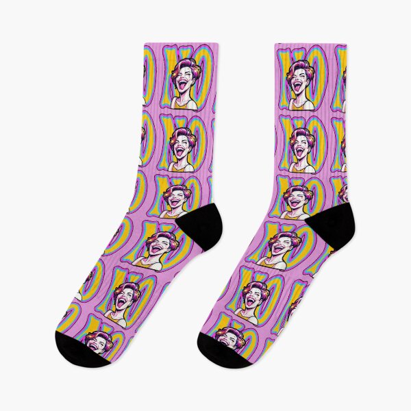 Item preview, No Pop Art Sassy Attitude Sarcastic Funny Anime Cartoon Femme Feminist Retro 80s Neon Skater Punk Graphic  designed and sold by pillarofme.