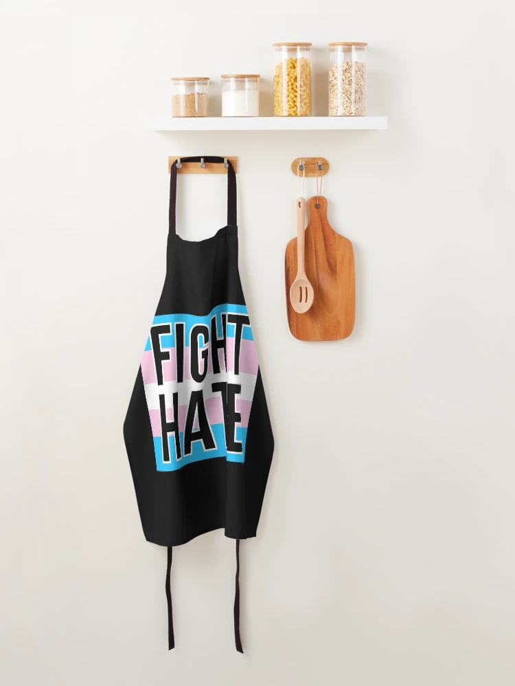 Thumbnail 4 of 6, Apron, Fight hate  designed and sold by Rachel the Artist .