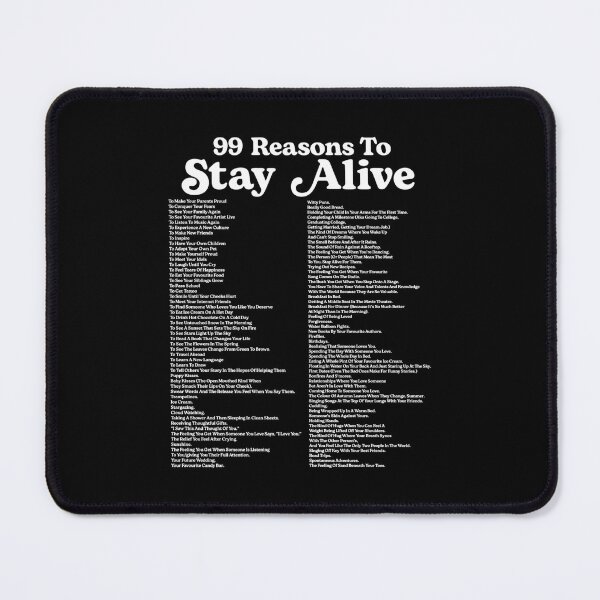 Item preview, 99 Reasons To Stay Alive Mental Health Cute Positive (BACK) designed and sold by LisaMCasares.