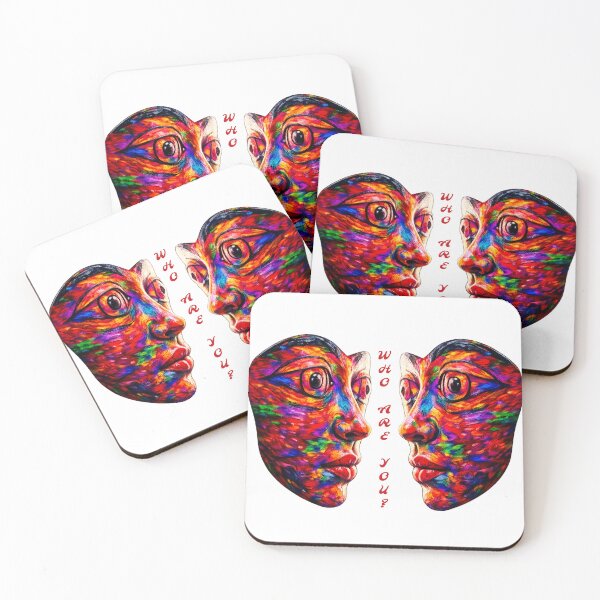Item preview, Who Are You? – Psychedelic Mirror Faces Surreal Identity Art designed and sold by BigBobInk.