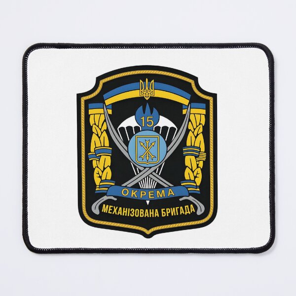 Item preview, Insignia of the 15th Separate Mechanized Brigade of the Ukrainian Ground Forces designed and sold by CharlieDesings.