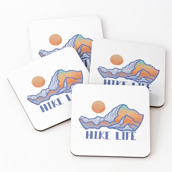 Item preview, Sunset Hike Life Hand Lettering Mountain Drawing designed and sold by CampK80.