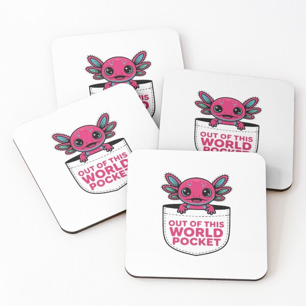 Item preview, Kawaii Neon Axolotl Peek - Funny Fake Pocket Gift designed and sold by Mr-wow.