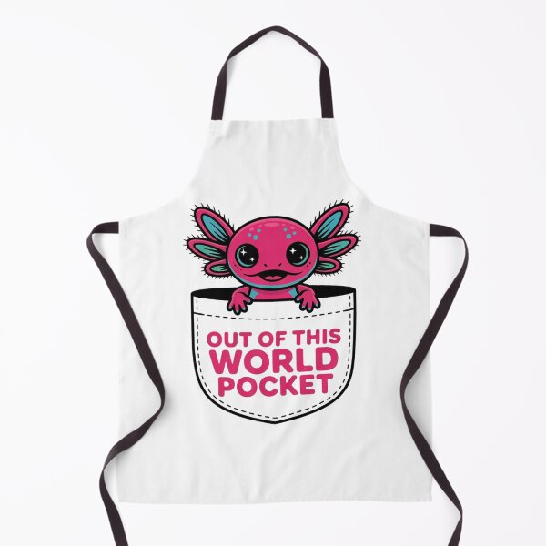 Item preview, Kawaii Neon Axolotl Peek - Funny Fake Pocket Gift designed and sold by Mr-wow.