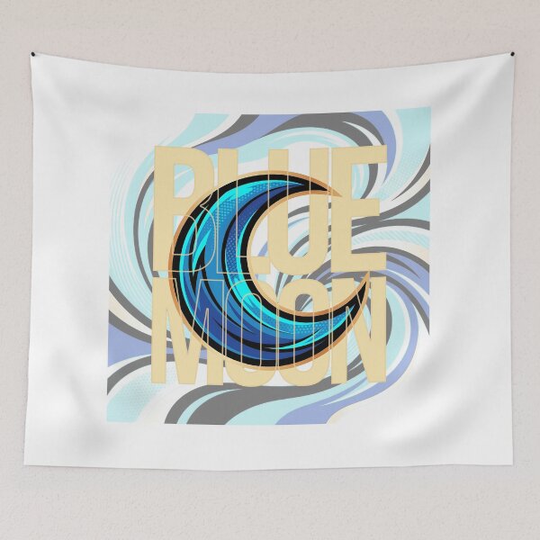 Item preview, Blue Moon Football Chant Design (white) designed and sold by Oddistry-Co.
