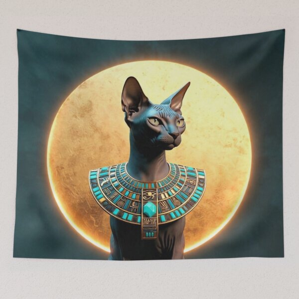 Item preview, Bastet’s Eternal Shadow: Egyptian Sphynx designed and sold by MakarenaCreate.