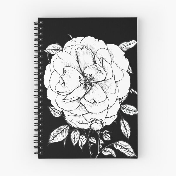 Item preview, A Rose (Black Outline - White Coloring) designed and sold by NilCaelum.