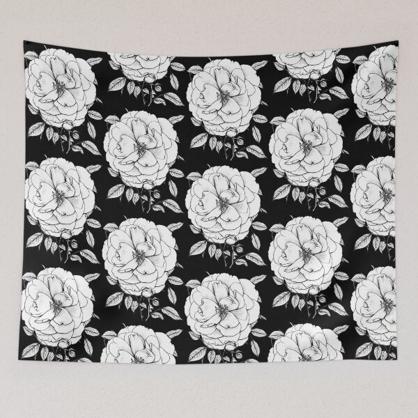 Item preview, A Rose (Black Outline - White Coloring) designed and sold by NilCaelum.
