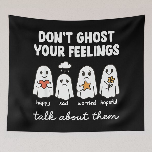 Item preview, Don't Ghost Your Feelings Mental Health Awareness Halloween designed and sold by LisaMCasares.