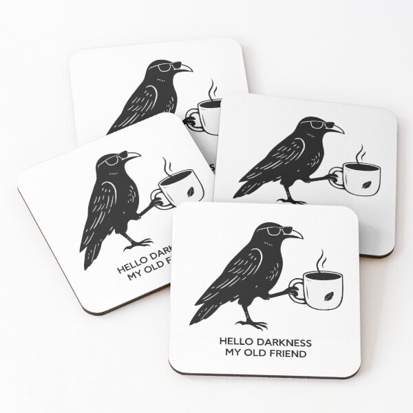 Item preview, Hello Darkness My Old Friend Darkness Raven Crow Coffee designed and sold by Art Fly.