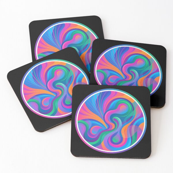 Item preview, Vibrant Fluid Flow - Abstract Psychedelic Colorful Waves Circle Art designed and sold by Robo-toons.