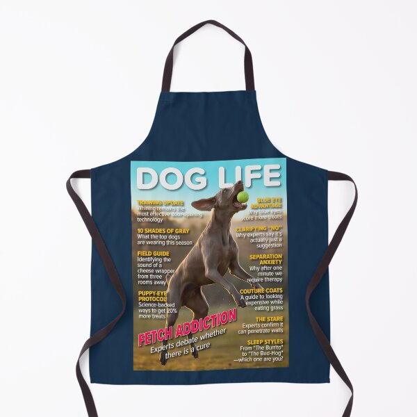 Item preview, Dog Life Magazine Cover – Fetch Addiction (Weimaraner Edition) designed and sold by FrancophileFun.