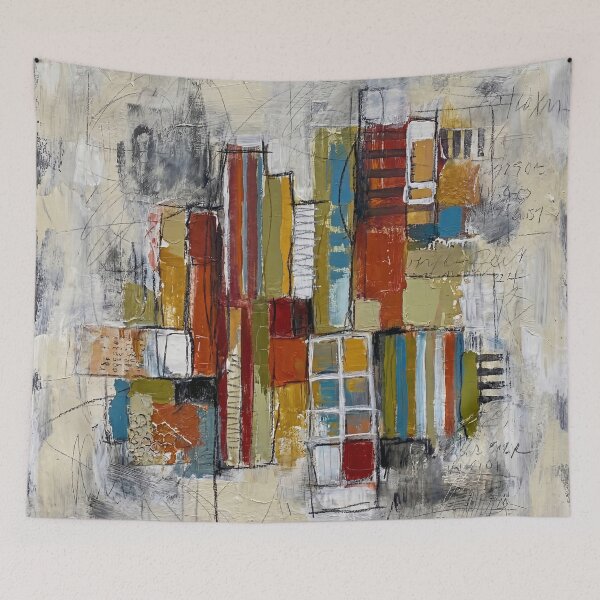 Item preview, Abstract Geometric Color Block Art – Modern Urban Mixed Media Design designed and sold by Printpix.