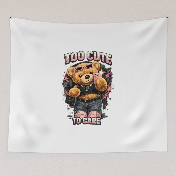 Item preview, Too Cute To Care – Funny Cool Teddy Bear Aesthetic designed and sold by Aura.Creative.