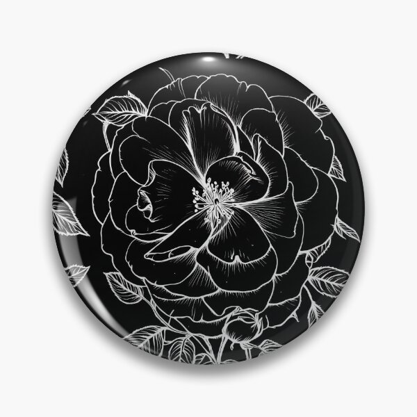 Item preview, A Rose (White Outline - Black Coloring) designed and sold by NilCaelum.