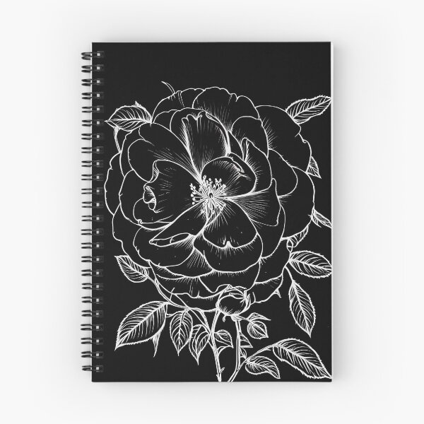 Item preview, A Rose (White Outline - Black Coloring) designed and sold by NilCaelum.