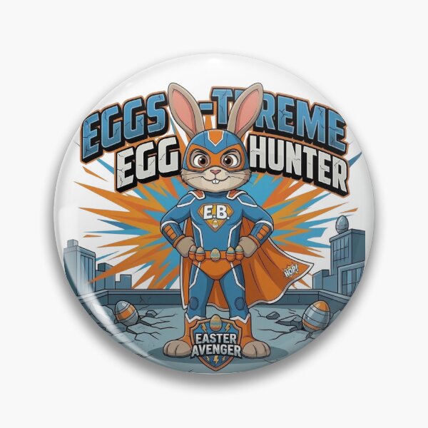 Item preview, Easter Superhero: EGGS-TREME EGG HUNTER designed and sold by IndieQuill .