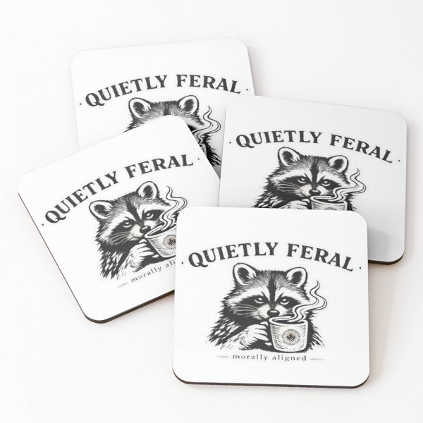 Item preview, Quietly Feral Raccoon Morals & Coffee  designed and sold by Path to Somewhere .