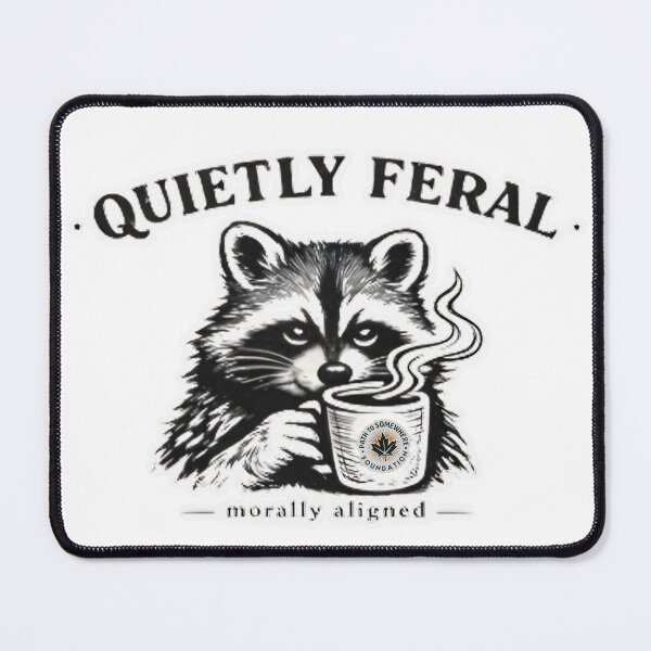 Item preview, Quietly Feral Raccoon Morals & Coffee designed and sold by Path to Somewhere .