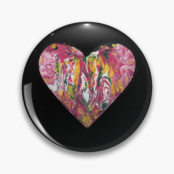 Item preview, Psychedelic Paint Pour Heart – Abstract Love Art designed and sold by BigBobInk.
