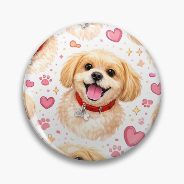 Item preview, Cute Dog Pattern – Adorable Puppy Hearts Aesthetic designed and sold by Aura.Creative.