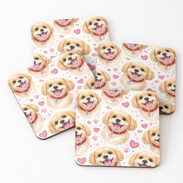 Item preview, Cute Dog Pattern – Adorable Puppy Hearts Aesthetic designed and sold by Aura.Creative.