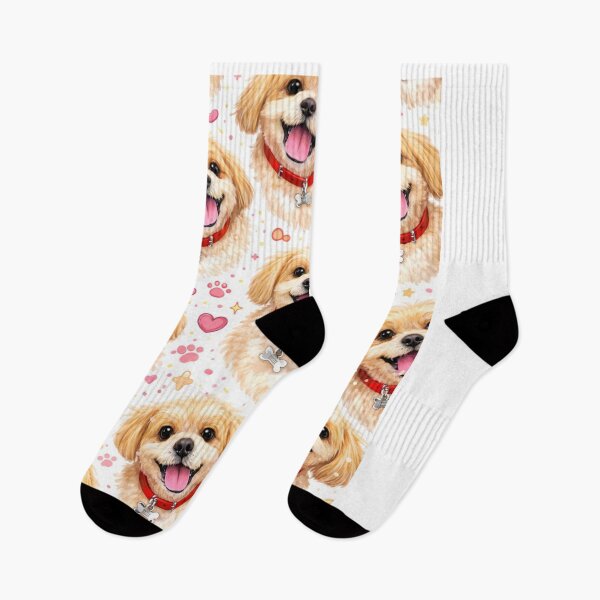 Item preview, Cute Dog Pattern – Adorable Puppy Hearts Aesthetic designed and sold by Aura.Creative.