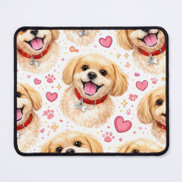 Item preview, Cute Dog Pattern – Adorable Puppy Hearts Aesthetic designed and sold by Aura.Creative.