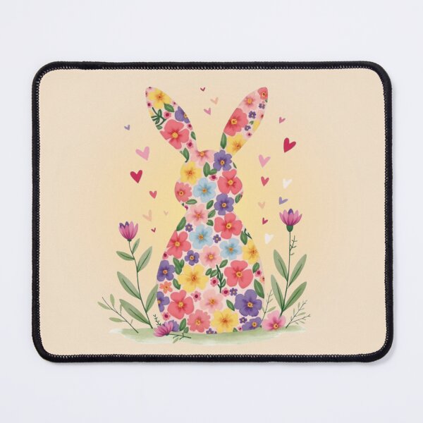 Item preview, Flower Bunny Colorful Silhouette - Easter Garden designed and sold by PriyaMagic.