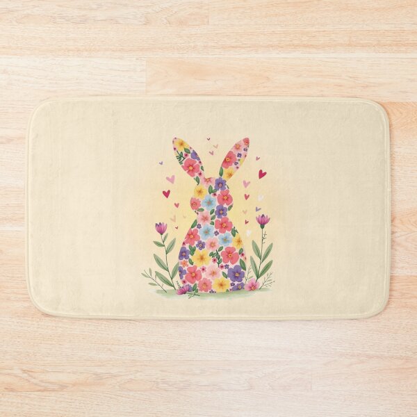 Item preview, Flower Bunny Colorful Silhouette - Easter Garden designed and sold by PriyaMagic.