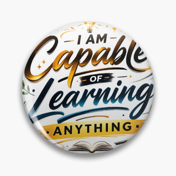 Item preview, I Am Capable of Learning Anything Sticker | Growth Mindset Motivational Quote | Student Study Motivation Decal designed and sold by RepRepublic.